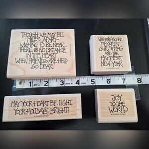 Stampin' Up! Wooden Stamp Set -- Joy Merriest Light Bright Friends